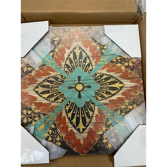 Pottery Barn Wall Decor Pottery Barn Boheme Wood Panel Framed Print 8 New Poshmark